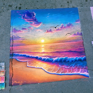 Mountain View Chalk Art - 2024