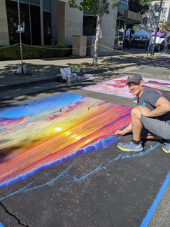 Mountain View Chalk Art - 2024